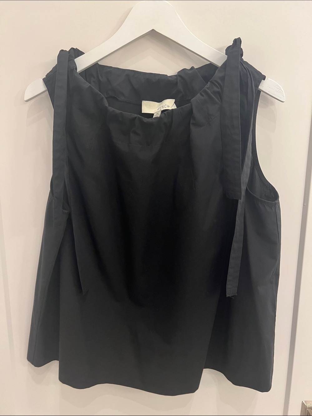 Pinch Black Sleeveless Tie-Shoulder Top